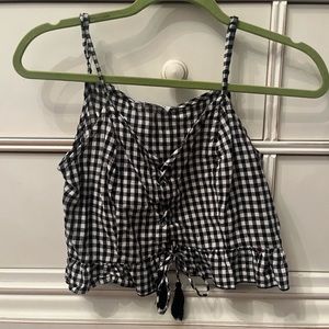 Checkered crop top